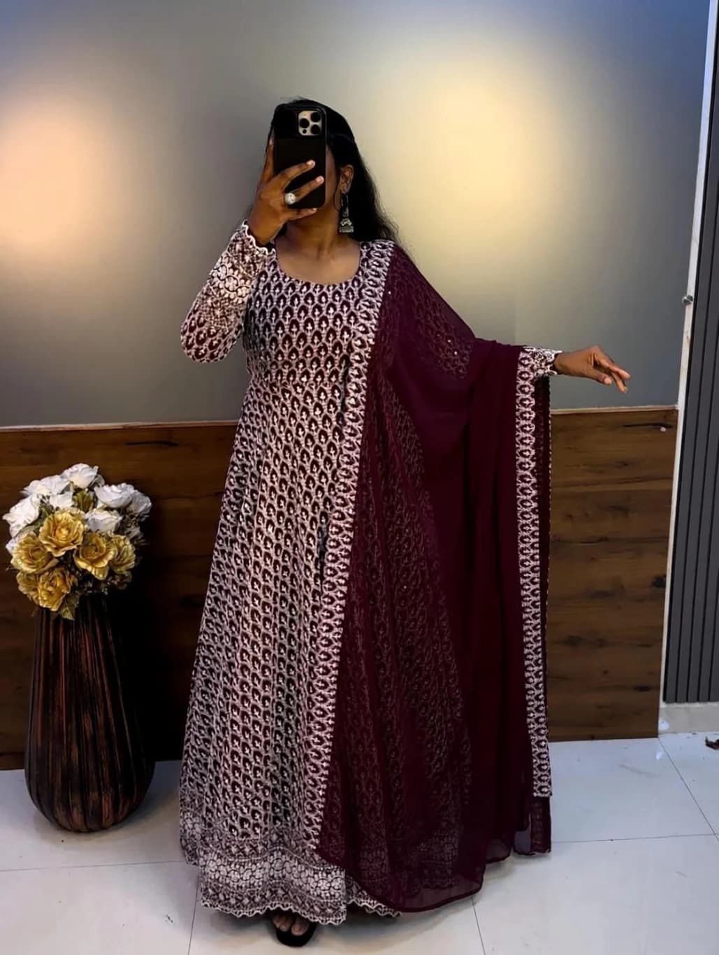 A-Line Long Printed Kurti